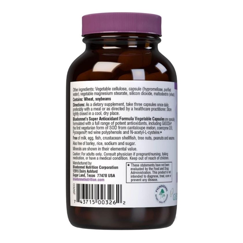 Bluebonnet Super Antioxidant Formula Capsules, Pack of 60's