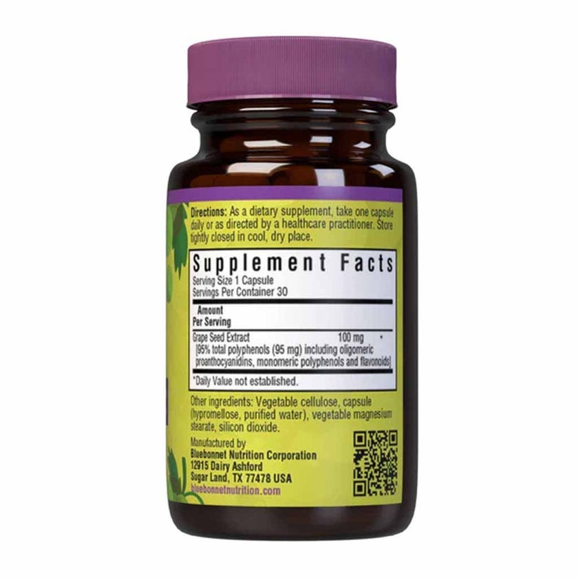 Bluebonnet Grape Seed Extract 100mg Capsules, Pack of 30's