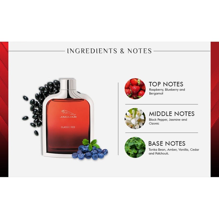 Jaguar Classic Red Eau De Toilette For Men 100ml