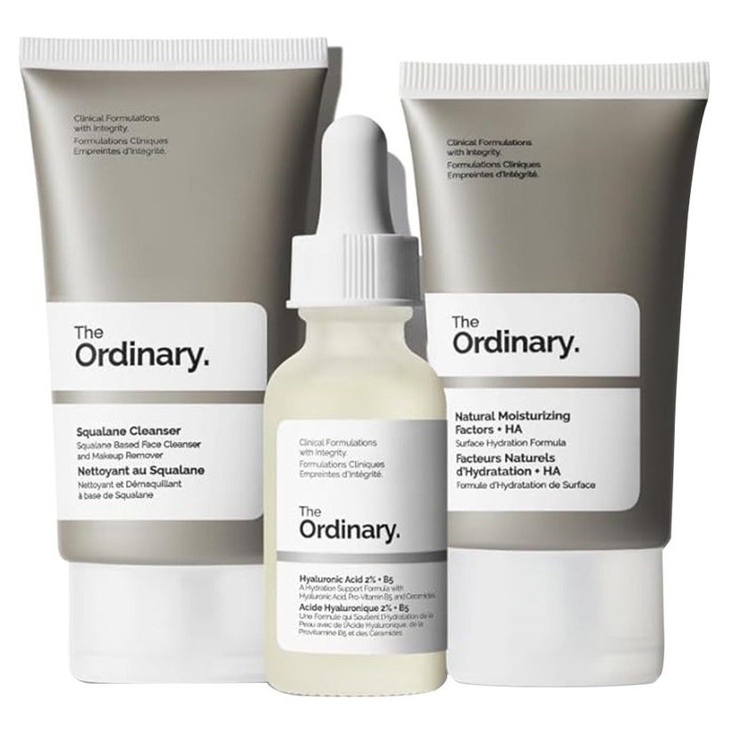 The Ordinary Daily Set - Squalane Cleanser, Hyaluronic Acid 2% + B5 Serum & NMF + HA Cream