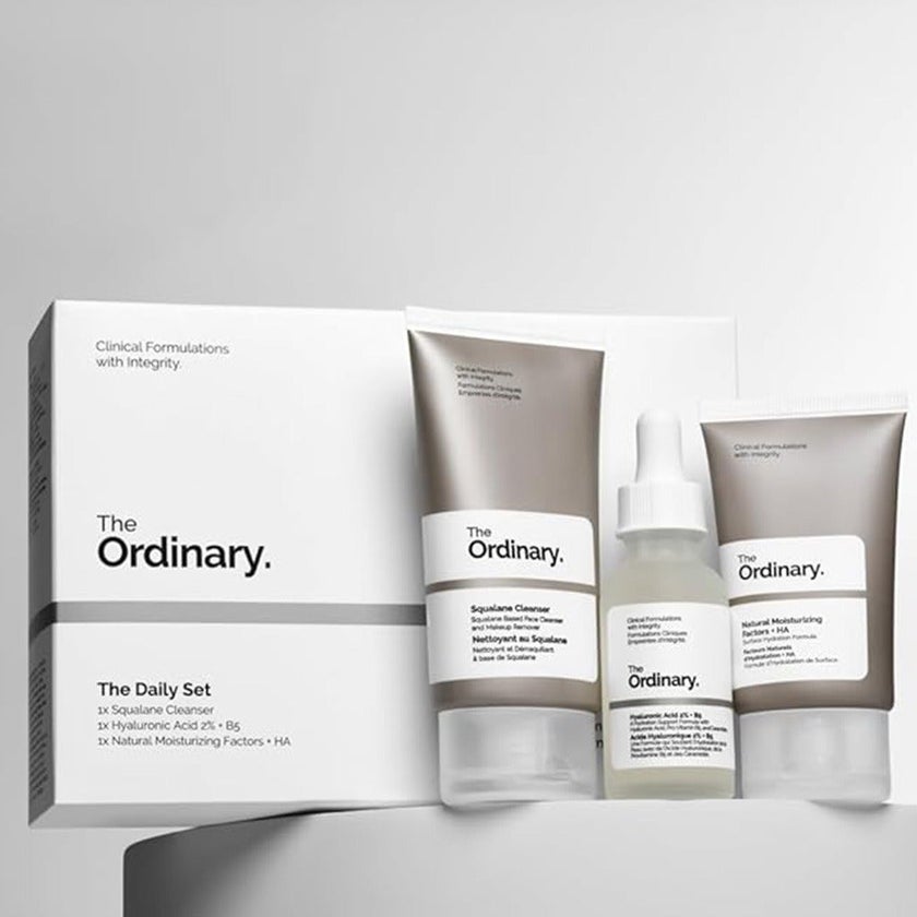 The Ordinary Daily Set - Squalane Cleanser, Hyaluronic Acid 2% + B5 Serum & NMF + HA Cream