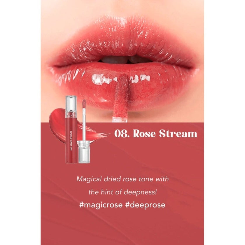 Rom&nd Glasting Water Lip Tint With Glossy Finish - Rose Stream/08