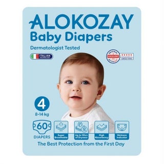 Alokozay Baby Diapers, Size 4, 8-14kg, Pack of 60's