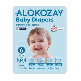 Alokozay Baby Diapers, Size 6, 15+ Kg, Pack of 14's