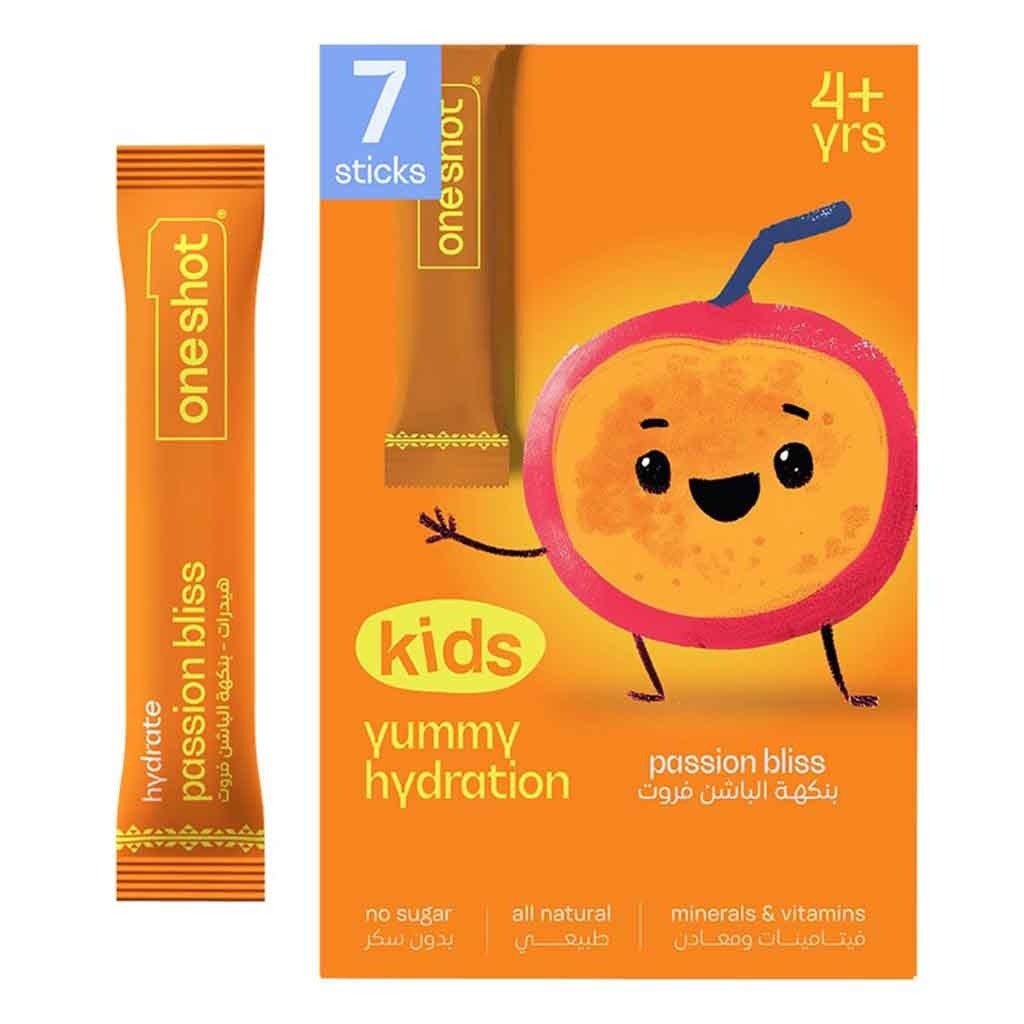 Oneshot Yummy Hydration Kids Electrolyte Drink Mix Passion Bliss