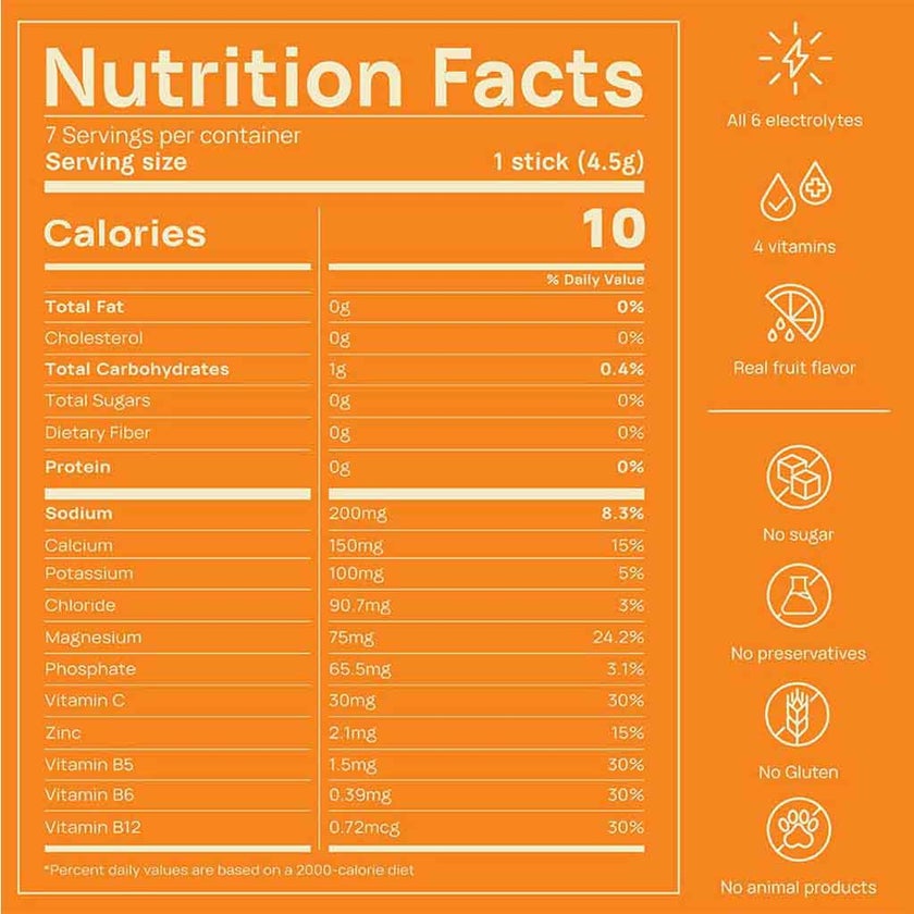 Oneshot Yummy Hydration Kids Electrolyte Drink Mix Passion Bliss, Pack of 7's