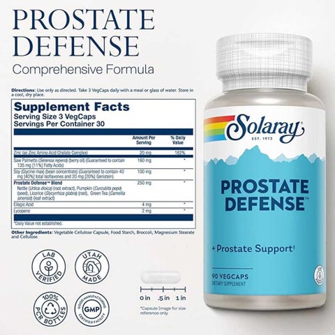 Solaray Prostate Defense, Men's Supplement - 90 Capsules
