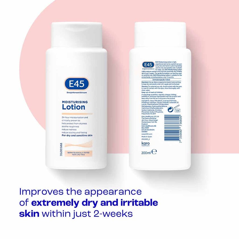 E45 Moisturizing Body Lotion For Dry, Sensitive Skin 200ml