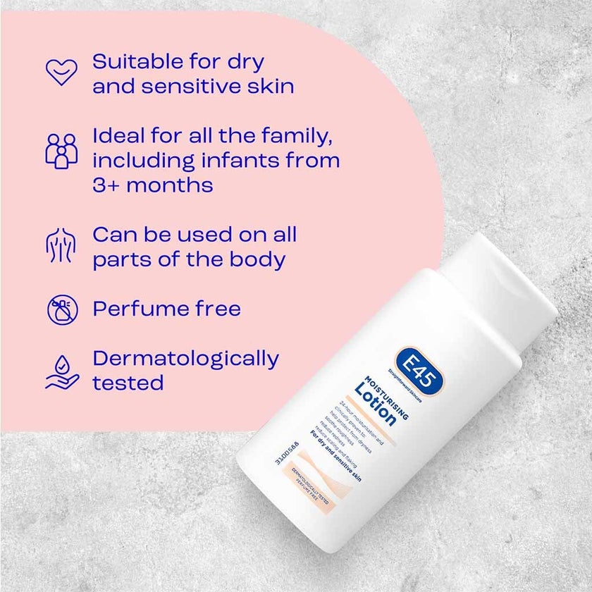 E45 Moisturizing Body Lotion For Dry, Sensitive Skin 200ml