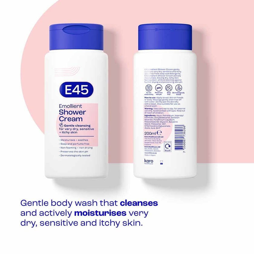 E45 Emollient Body Shower Cream 200ml