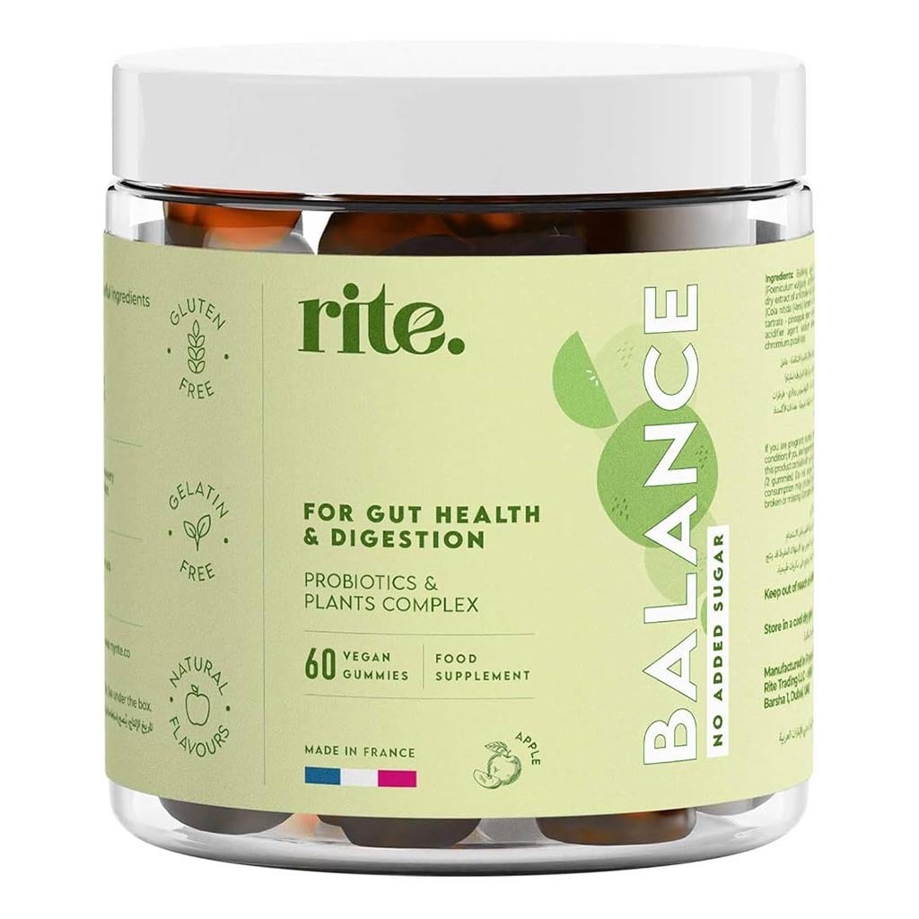 Rite Balance Gummies For Gut Health & Digestion, Pack of 60's - myAster