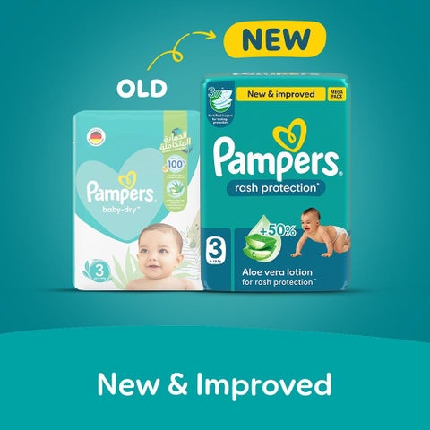 Pampers Rash Protection Size 3, 6-10kg Baby Diapers, Pack of 136's