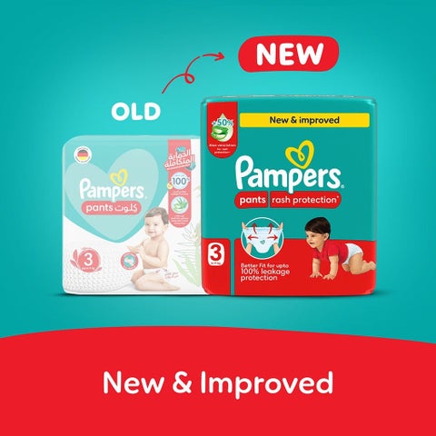 Pampers Rash Protection Size 3, 6-11kg Baby Diaper Pants, Pack of 80's