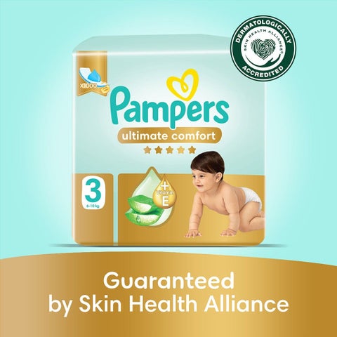Pampers Ultimate Comfort Size 3, 6-10kg Baby Diapers, Pack of 84's