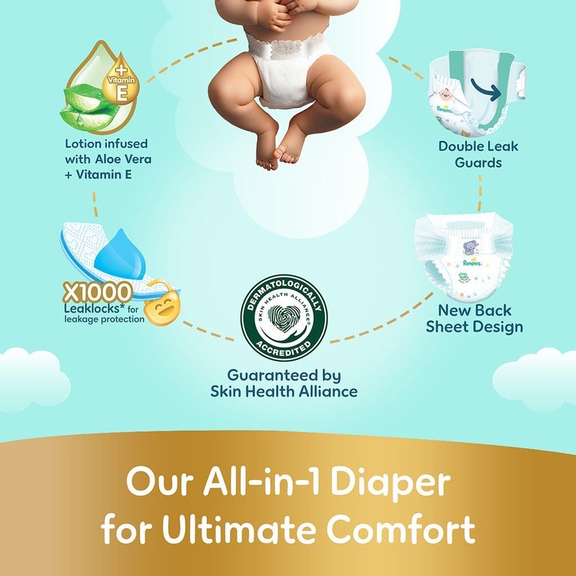 Pampers Ultimate Comfort Size 5, 11-16kg Baby Diapers, Pack of 46's
