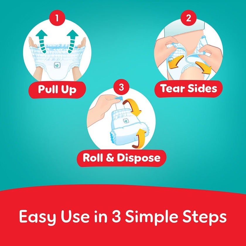 Pampers Rash Protection Size 5, 12-18kg Baby Diaper Pants, Pack of 22's