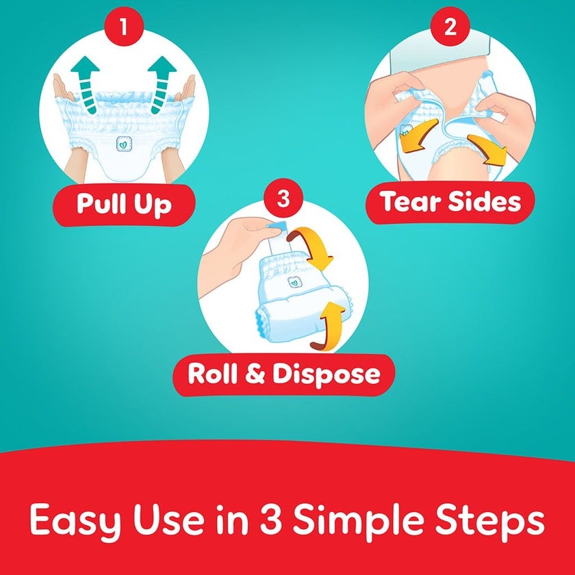 Pampers Rash Protection Size 5, 12-18kg Baby Diaper Pants, Pack of 96's