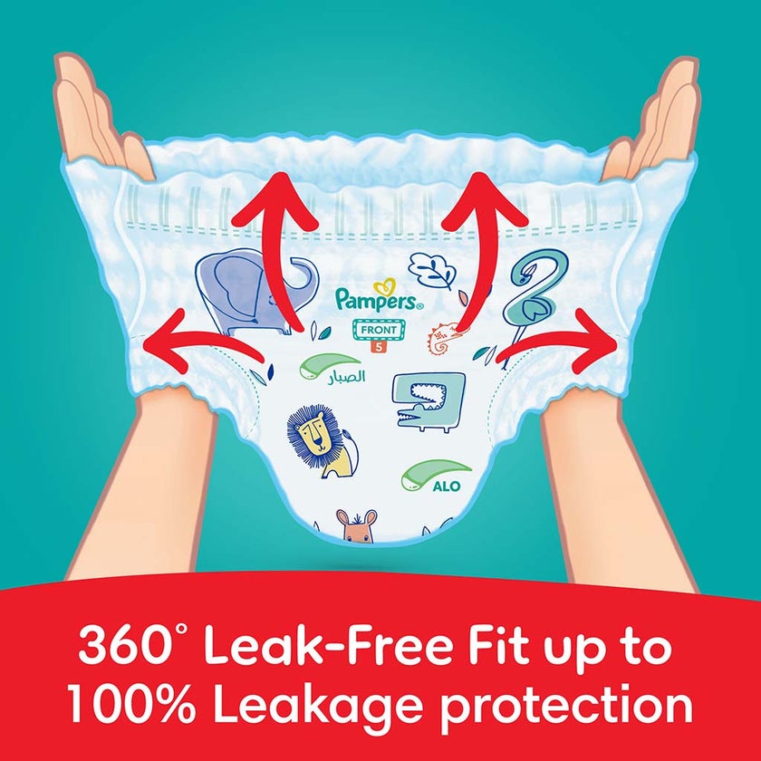 Pampers Rash Protection Size 5, 12-18kg Baby Diaper Pants, Pack of 60's