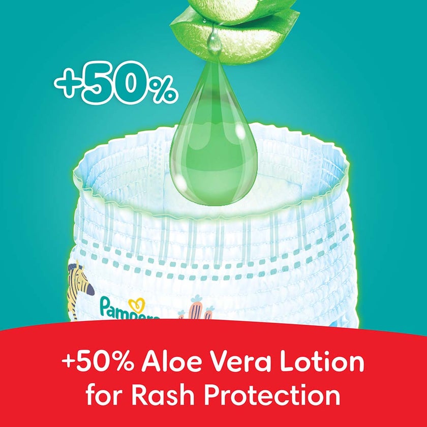 Pampers Rash Protection Size 7, 17+kg Baby Diaper Pants, Pack of 62's