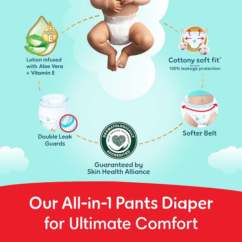 Pampers Ultimate Comfort Size 5, 12-18kg Baby Diaper Pants, Pack of 76's