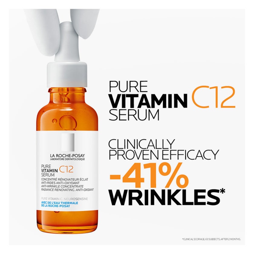 La Roche-Posay 12% Pure Vitamin C Serum, Anti-Aging - 30ml
