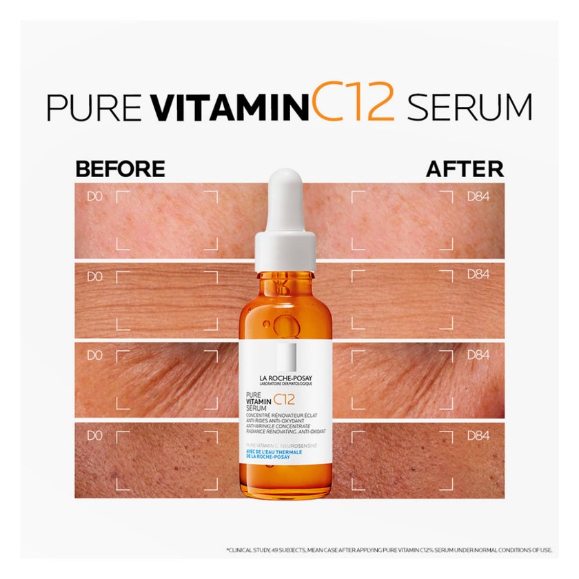 La Roche-Posay 12% Pure Vitamin C Serum, Anti-Aging - 30ml