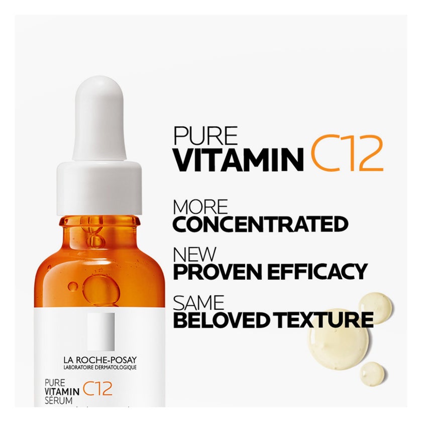 La Roche-Posay 12% Pure Vitamin C Serum, Anti-Aging - 30ml
