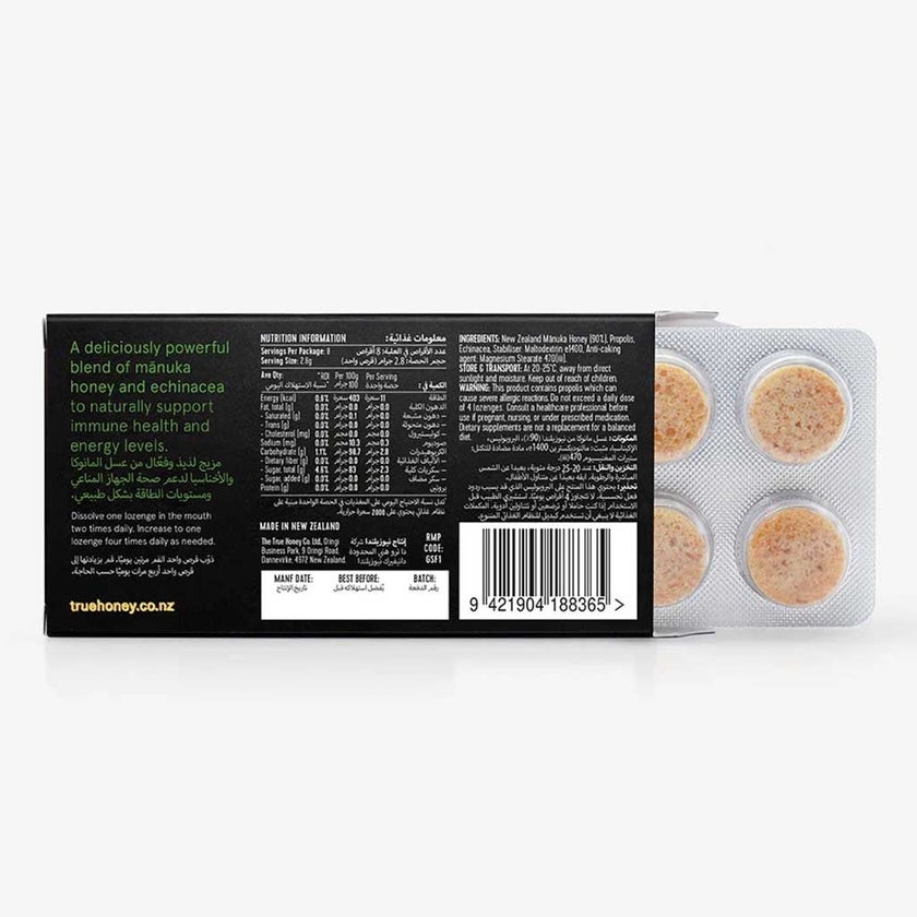 True Honey 400+ MGO Manuka Honey Defence Lozenges 2.8g, Pack of 8's