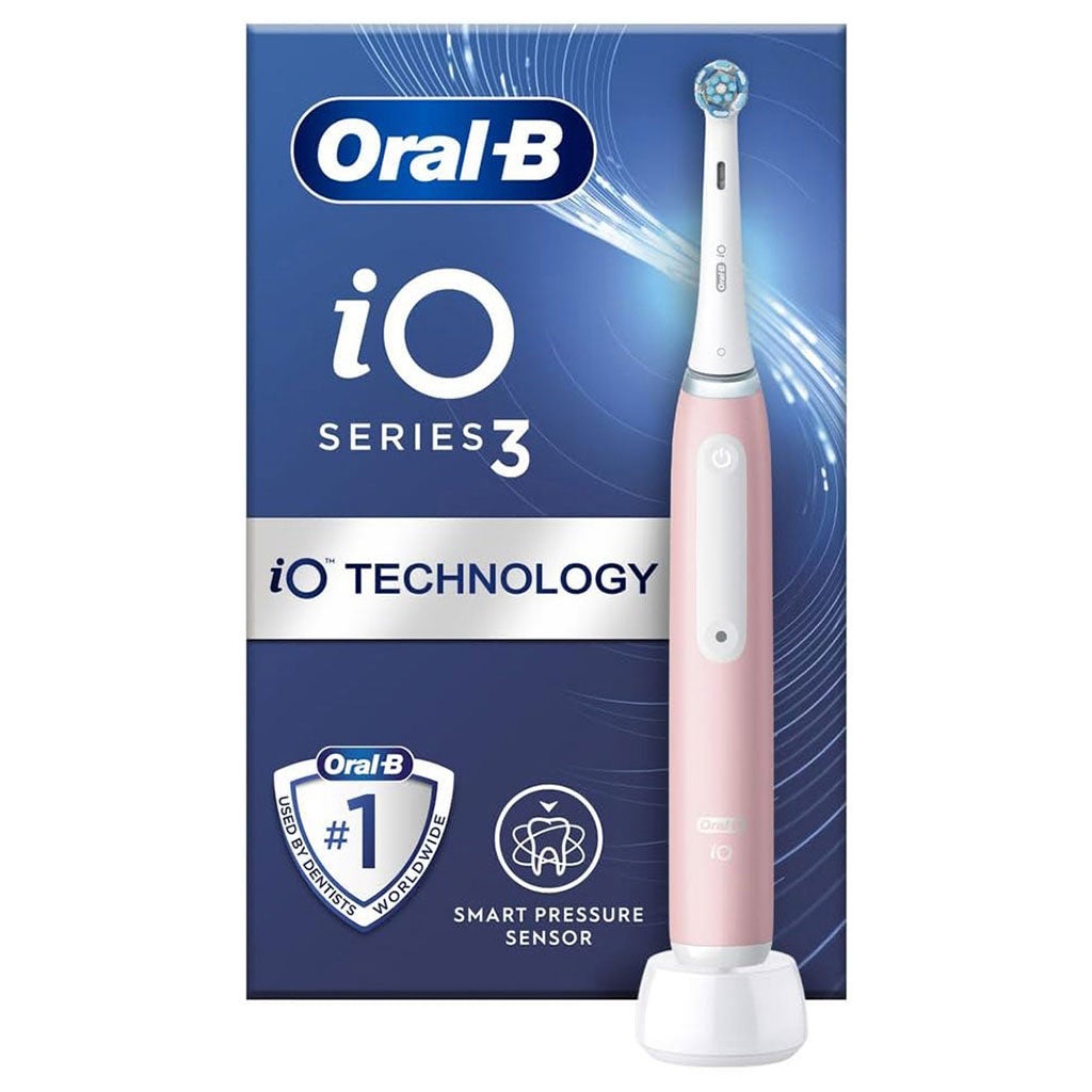 Oral B iO Series 3 Rechargeable Electric Toothbrush - Pink - myAster