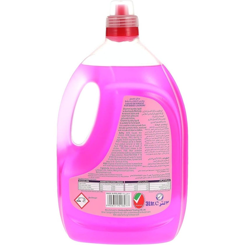 Charmm Concentrated Liquid Detergent For Baby Laundry 3L