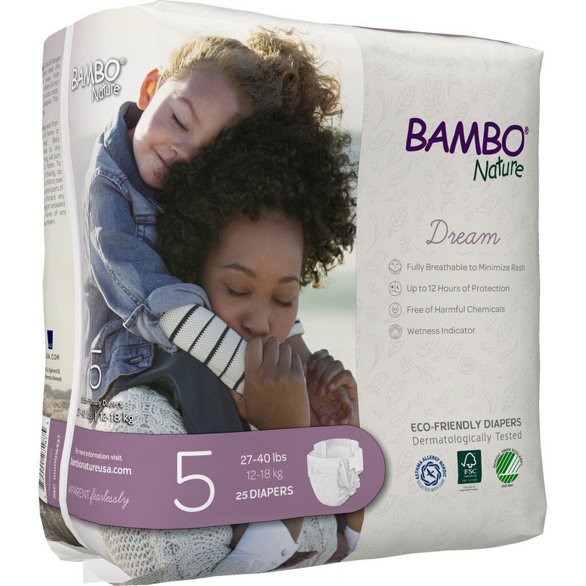 Bambo Nature Dream Size 5, 12-18kg Eco-Friendly Baby Diapers, Pack of 25's