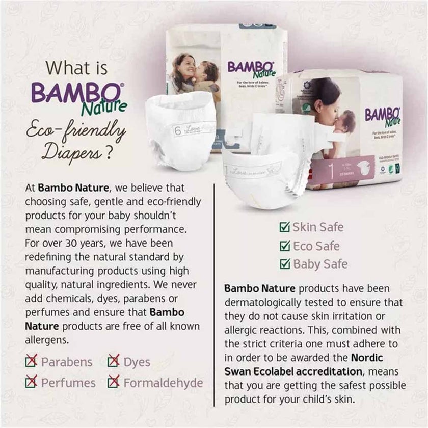 Bambo Nature Dream Size 5, 12-18kg Eco-Friendly Baby Diapers, Pack of 25's