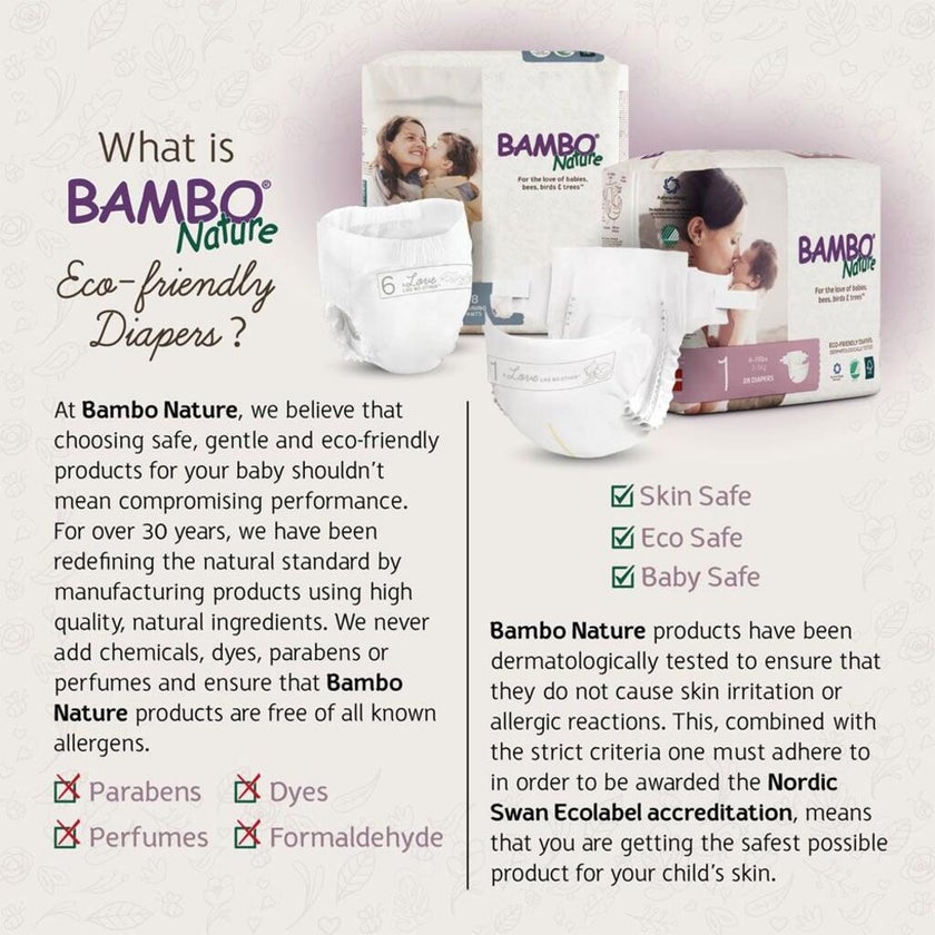 Bambo Nature Dream Size 6, 16+kg Eco-Friendly Baby Diapers, Pack of 24's