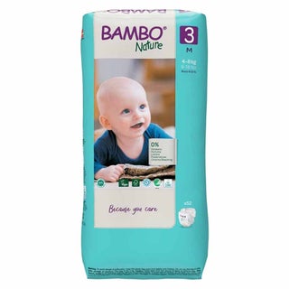 Bambo Nature Size 3, 4-8kg Eco-Friendly Baby Diapers, Pack of 52's