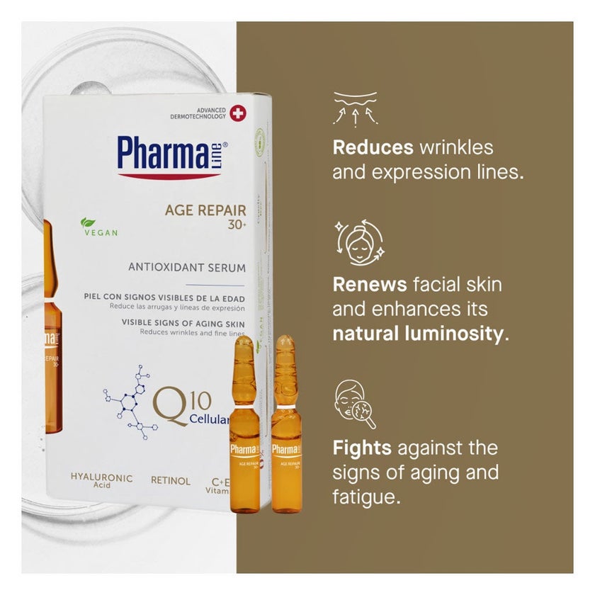Pharmaline Age Repair With Q10 Cellular+ Antioxidant Serum 2ml, Pack of 10’s