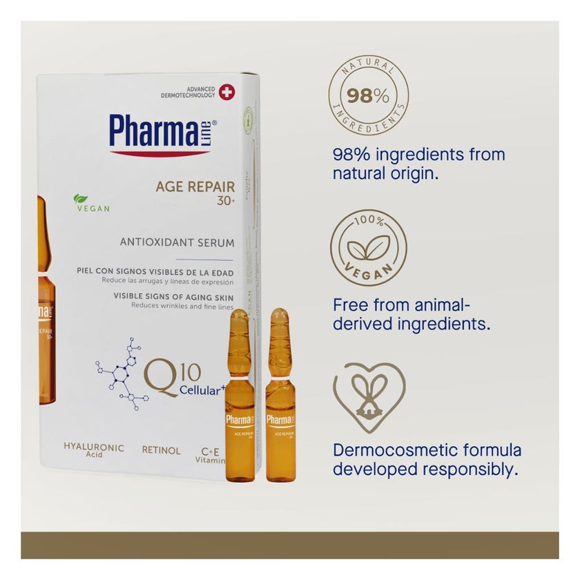 Pharmaline Age Repair With Q10 Cellular+ Antioxidant Serum 2ml, Pack of 10’s