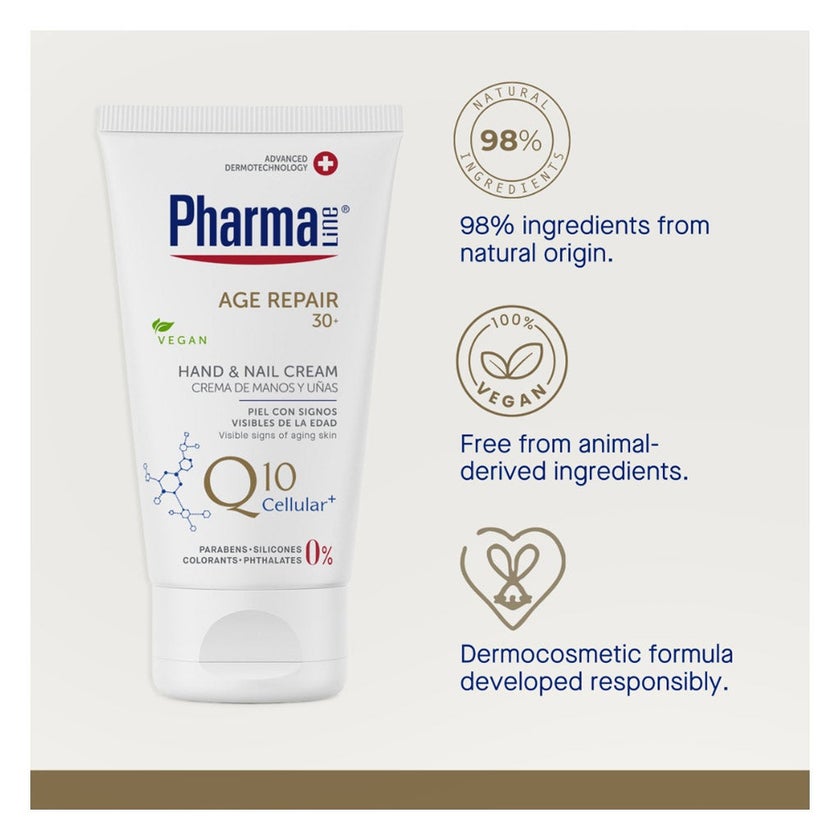 Pharmaline Age Repair 30+ With Q10 Cellular+ Hand & Nail Cream 75ml
