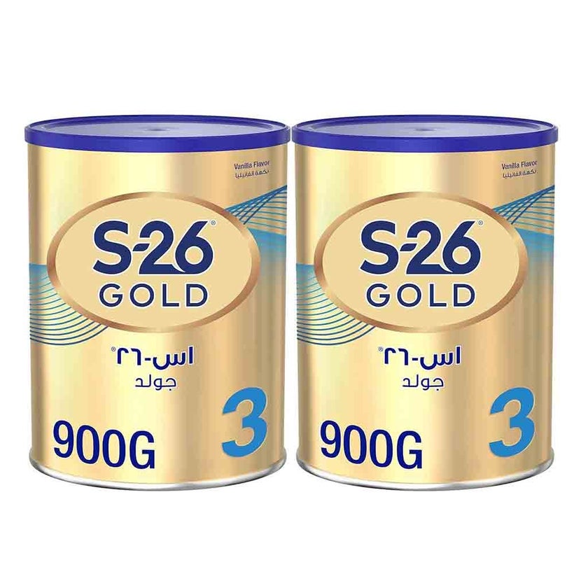 S-26 Gold Stage 3 Toddlers Milk Formula For 1 To 3 Years 900g, Pack of 2’s