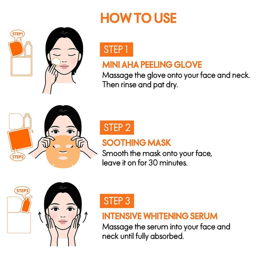 Elle Radiance Kit Peeling & Whitening Face Sheet Mask 21ml, Pack of 4’s