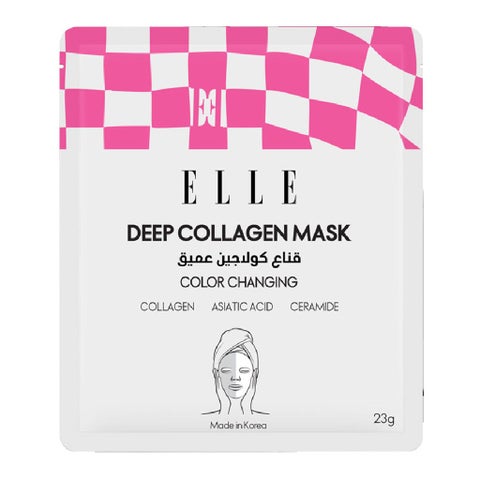 Elle Deep Collagen Color Changing Face Sheet Mask 23g - 4 Masks
