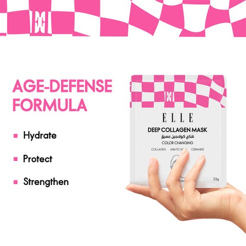 Elle Deep Collagen Color Changing Face Sheet Mask 23g - 4 Masks