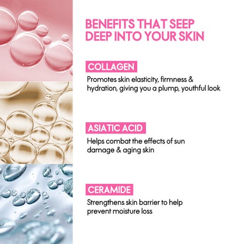 Elle Deep Collagen Color Changing Face Sheet Mask 23g - 4 Masks