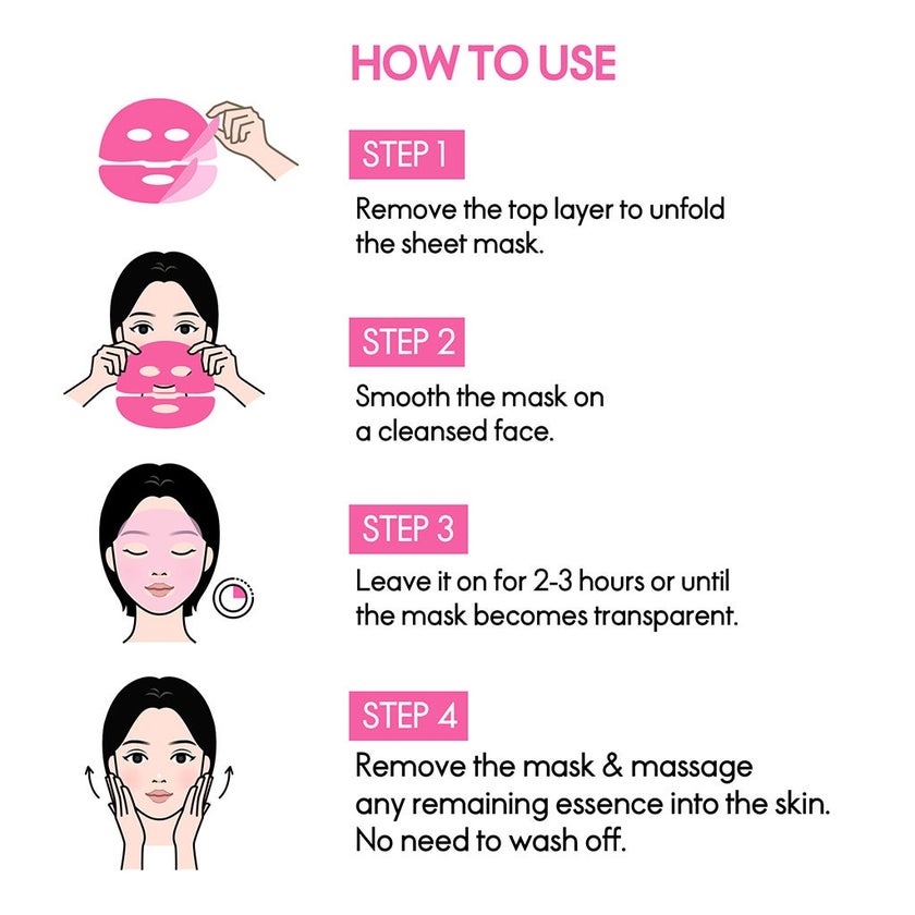 Elle Deep Collagen Color Changing Face Sheet Mask 23g, Pack of 4’s