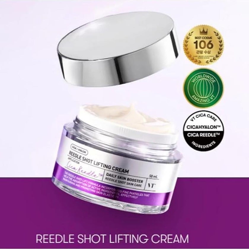 VT Cosmetics Daily Skin Booster Cica Hyalon Reedle Shot Lifting Face Cream 50ml