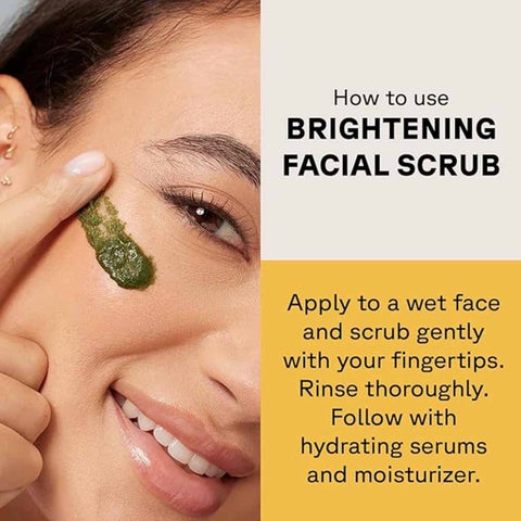 Acure Brightening Facial Scrub With Sea Kelp & French Green Clay 118ml
