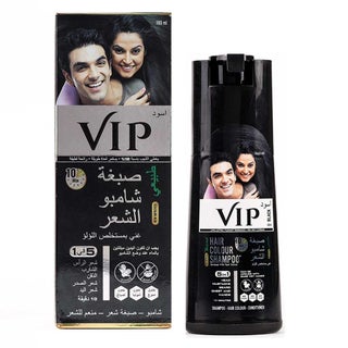 VIP Natural Hair Colour Shampoo 180ml, Color - Black