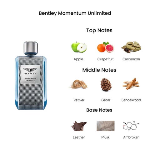 Bentley Momentum Unlimited Eau De Toilette Perfume For Men 100ml