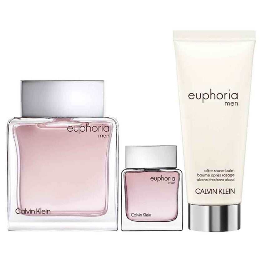 Calvin Klein Euphoria Gift Set For Men - Pack of Euphoria EDT 100ml + EDT 15ml+ Euphoria After Shave Balm 100ml 