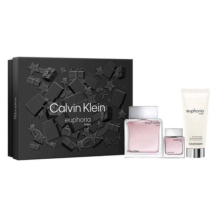 Calvin Klein Euphoria Gift Set For Men - Pack of Euphoria EDT 100ml + EDT 15ml+ Euphoria After Shave Balm 100ml 