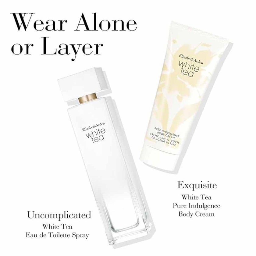 Elizabeth Arden White Tea Gift Set For Women - Pack of Elizabeth Arden White Tea EDP 30ml + White Tea Pure Indulge Body Cream 100ml 